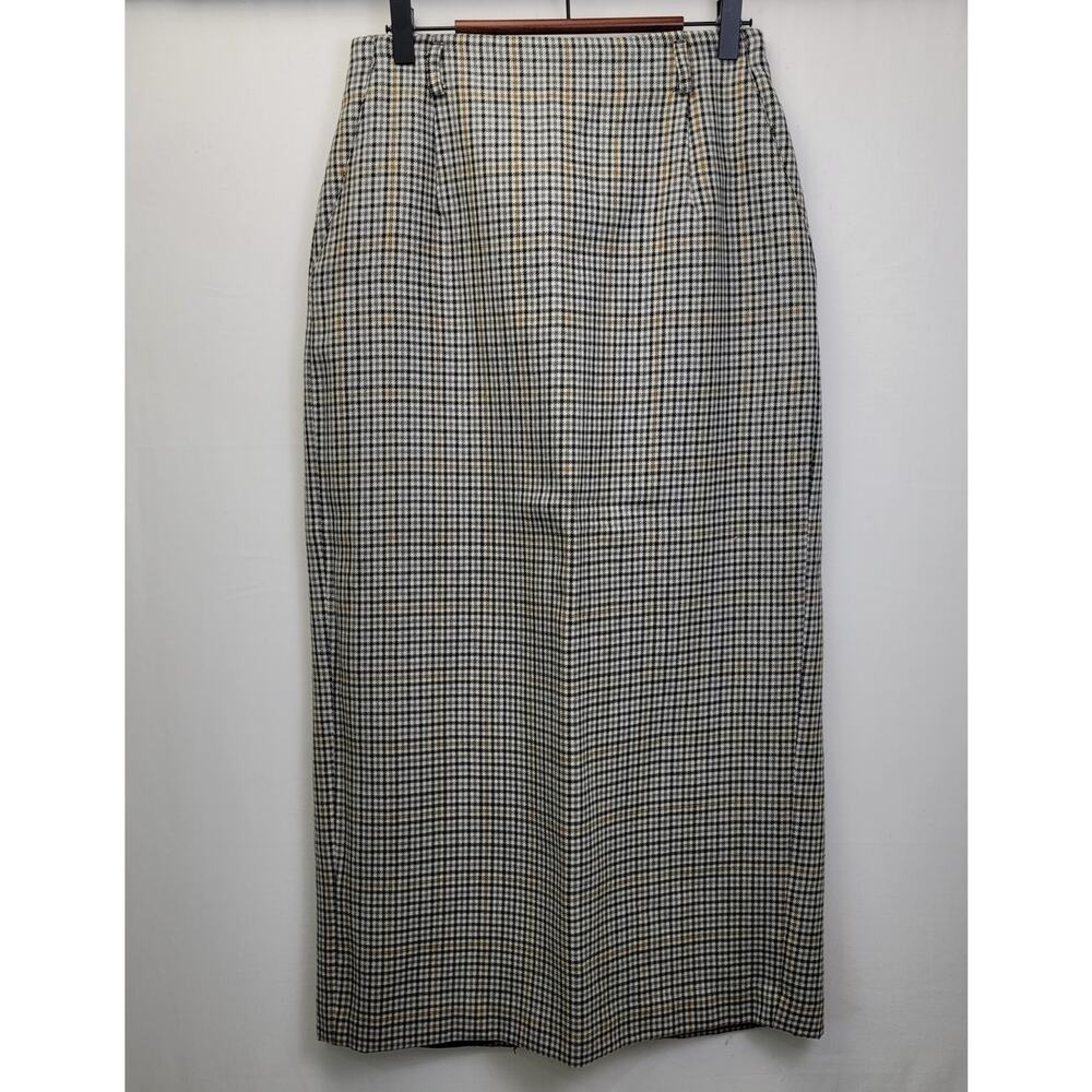Rafaella Black and White Checkered Maxi Skirt
